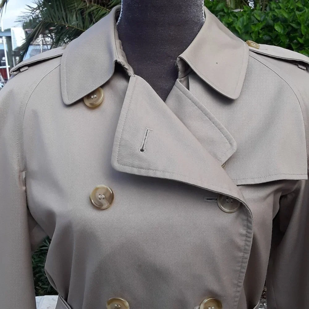 Burberry Check Heritage Trench Coat Honey Beige Size 6 - Picture 3 of 16